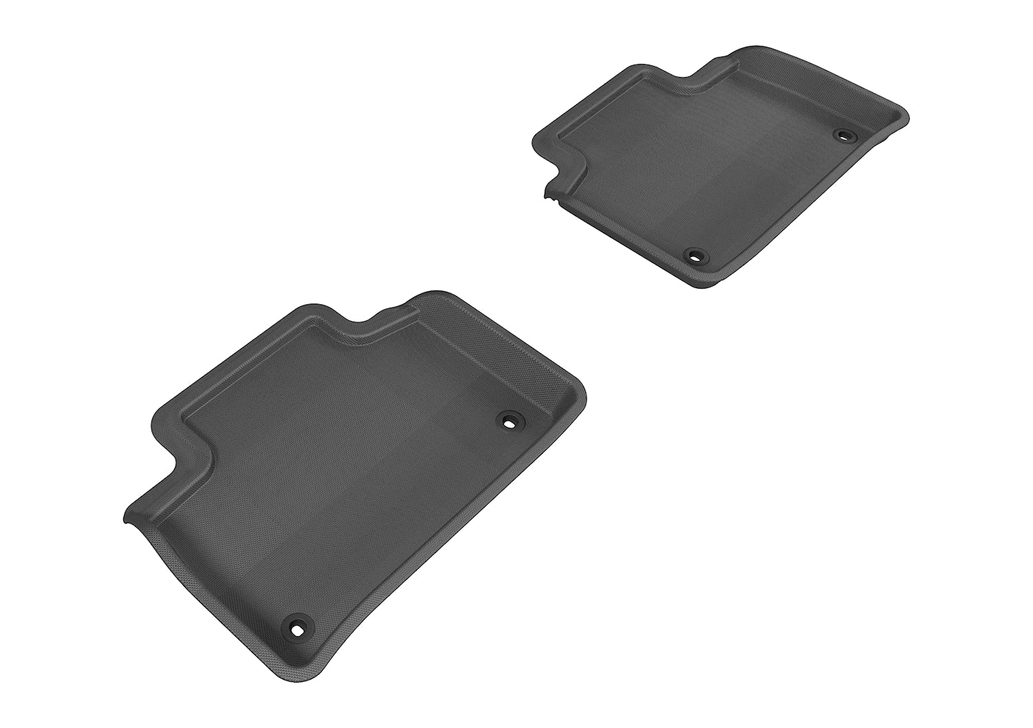 3D MAXpider Custom Fit KAGU Floor Mat (BLACK) Compatible for LEXUS LS460 2007-2012 - Second Row