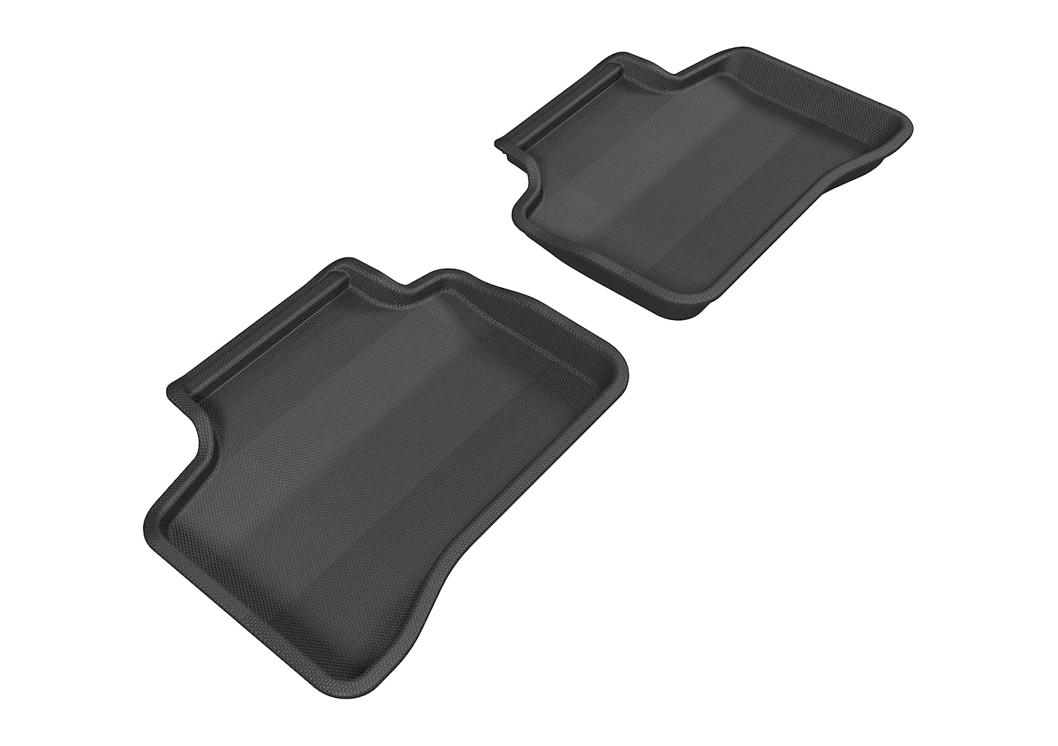 3D MAXpider Custom Fit KAGU Floor Mat (BLACK) Compatible for MERCEDES-BENZ GLK 350 (X204) 2010-2015 - Second Row