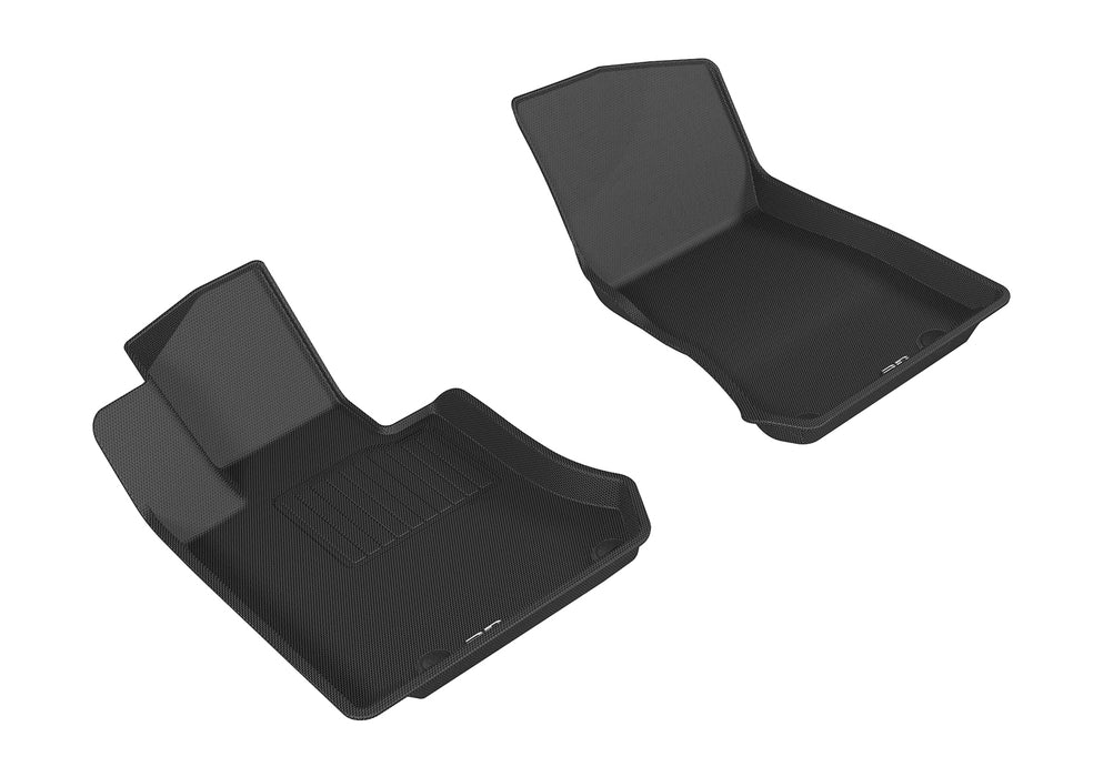 3D MAXpider Custom Fit KAGU Floor Mat (BLACK) Compatible for MERCEDES-BENZ GLC-CLASS SUV/COUPE 2016-2023 - Front Row