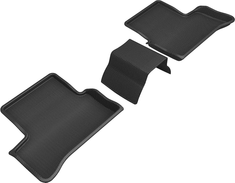 3D MAXpider Custom Fit KAGU Floor Mat (BLACK) for MERCEDES-BENZ A-CLASS/CLA COUPE (3 PCS) 2019-2022 - Second Row