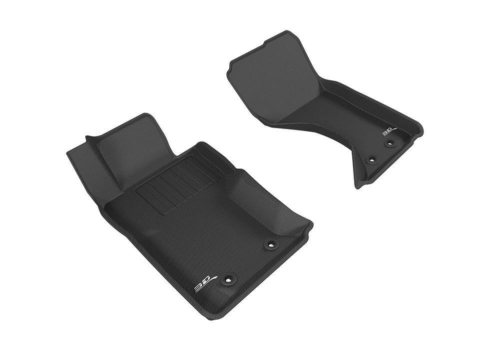 3D MAXpider Custom Fit KAGU Floor Mat (BLACK) Compatible for MAZDA/FIAT MX-5 MIATA/124 SPIDER 2016-2023 - Front Row