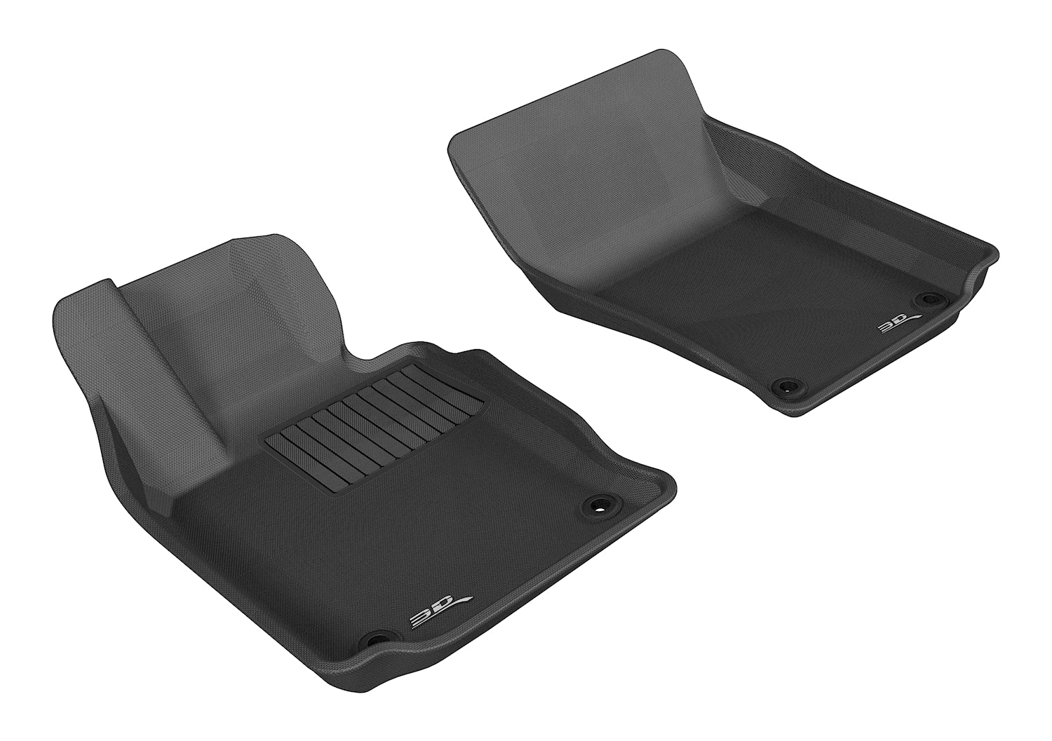 3D MAXpider Custom Fit KAGU Floor Mat (BLACK) Compatible for PORSCHE PANAMERA (970) 2010-2016 - Front Row