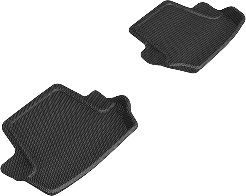 3D MAXpider Custom Fit KAGU Floor Mat (BLACK) Compatible for PORSCHE 911 CARRERA/CNVRTBLE/S/4 2012-2016 - Second Row
