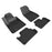 3D MAXpider Custom Fit KAGU Floor Mat (BLACK) Compatible for POLESTAR 2 2021-2023 - Full Set