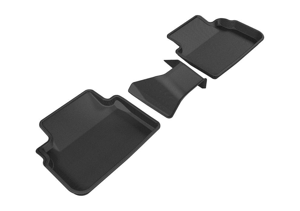 3D MAXpider Custom Fit KAGU Floor Mat (BLACK) Compatible for SUBARU IMPREZA/CROSSTREK 2017-2023 - Second Row