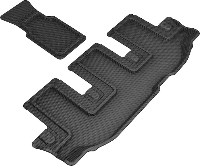 3D MAXpider Custom Fit Floor Liner Mat for SUBARU ASCENT WITH BUCKET 2ND ROW 2019-2024 KAGU BLACK R3 (2PCS)