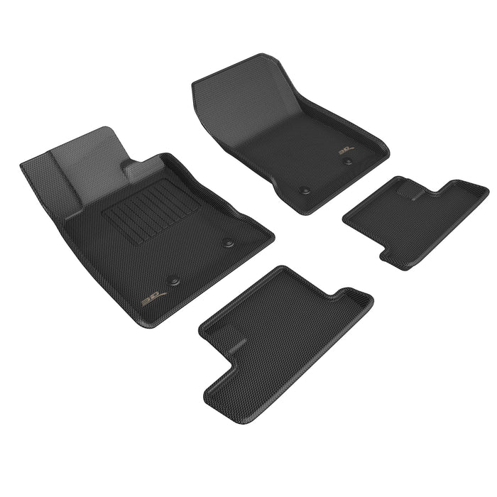 3D MAXpider Custom Fit KAGU Floor Mat (BLACK) Compatible for SUBARU BRZ 2022-2023 - Full Set