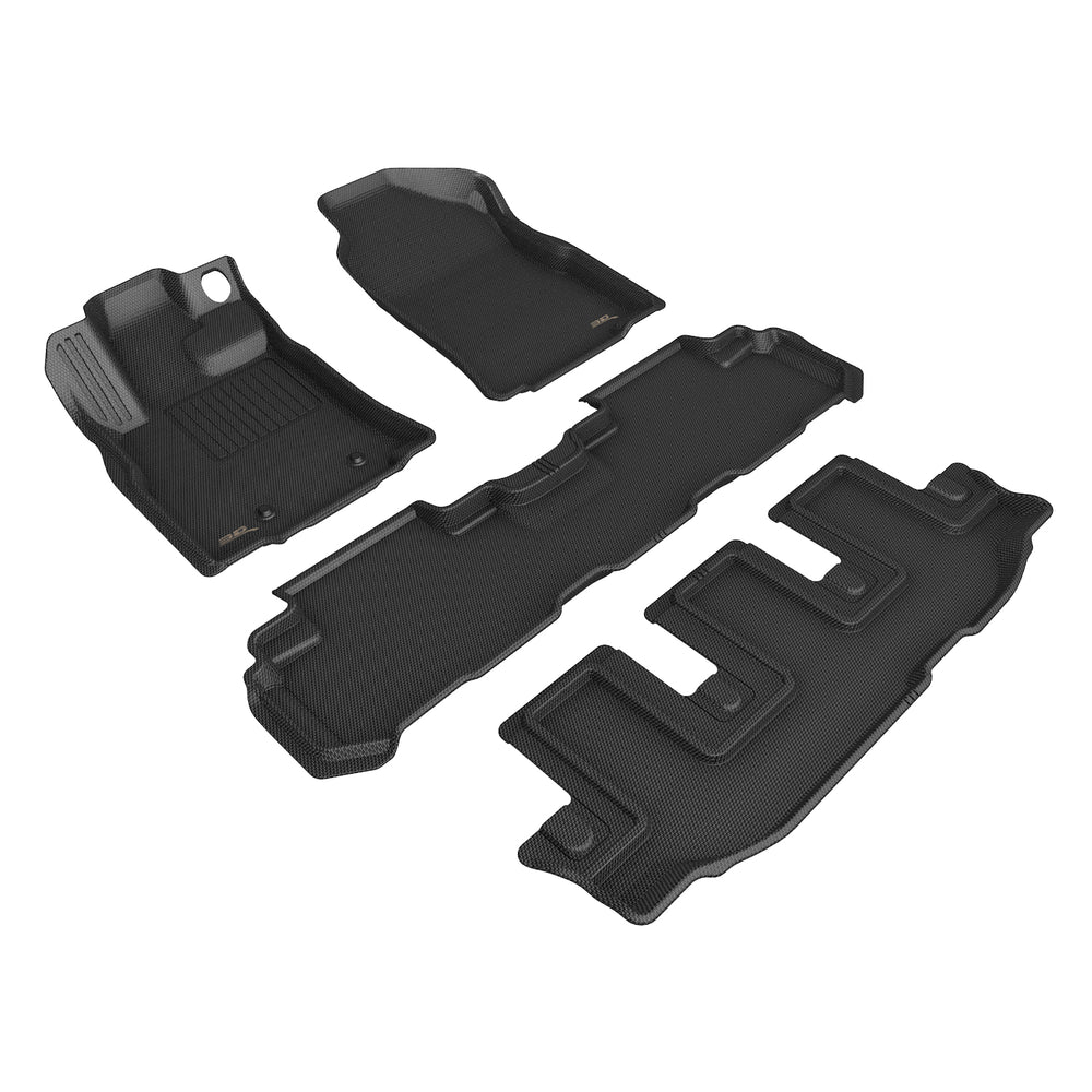 3D MAXpider Custom Fit Floor Liner Mat for SUBARU ASCENT 2019-2024 KAGU BLACK BENCH SEATS R1 R2 R3