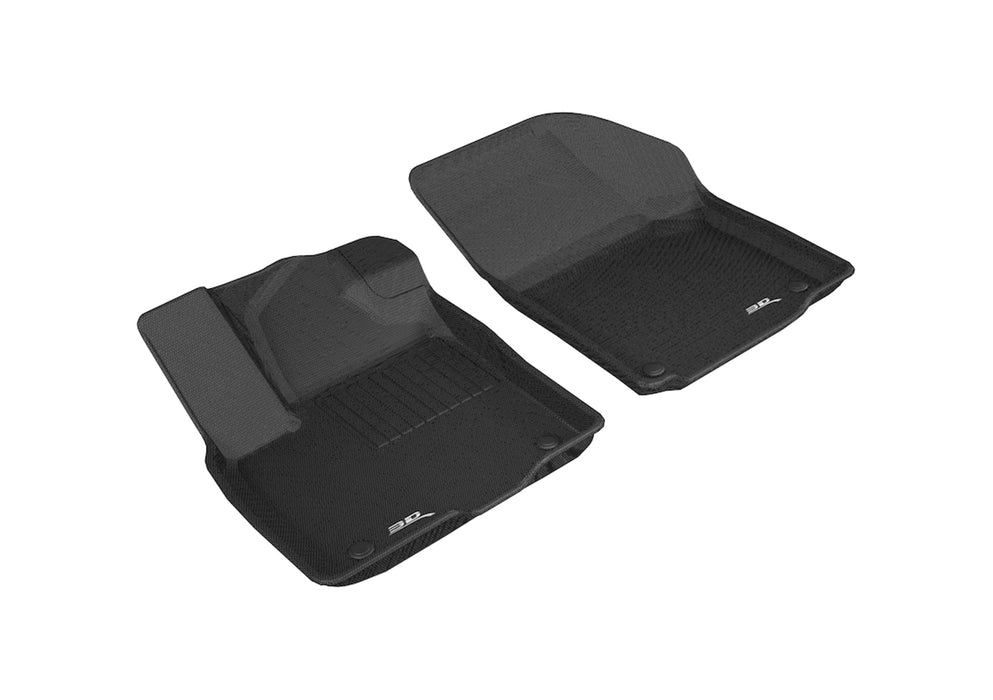 3D MAXpider Custom Fit KAGU Floor Mat (BLACK) Compatible for VOLKSWAGEN ATLAS 2018-2023 - Front Row