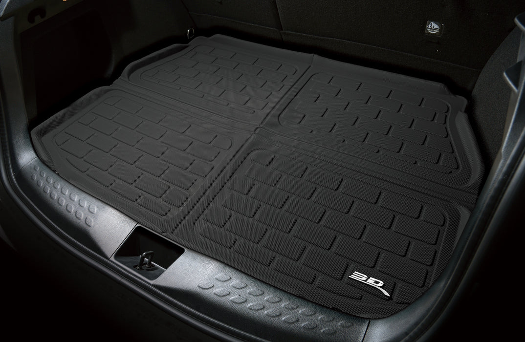 3D MAXpider Custom Fit Cargo Liner Mat for VOLVO XC90 2015-2024 KAGU BLACK BEHIND 2ND ROW STOWABLE CARGO LINER