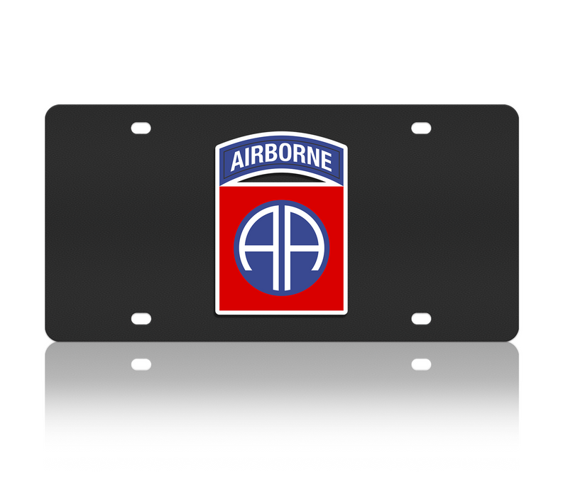 82ND AIRBORNE DIVISION BLACK STAINLESS PLATE