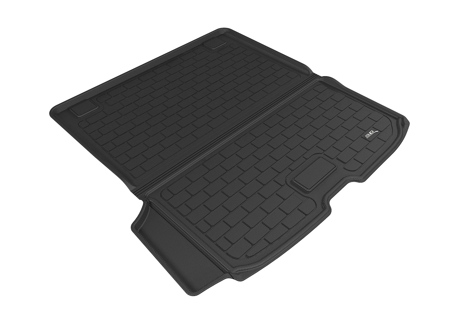 3D MAXpider Custom Fit Cargo Liner Mat for VOLVO XC90 2015-2024 KAGU BLACK BEHIND 2ND ROW STOWABLE CARGO LINER