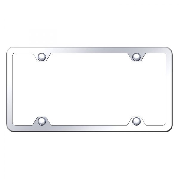 License Plate Frame Thin 4 Hole Chrome Finish