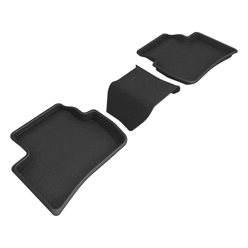 3D MAXpider Custom Fit KAGU Floor Mat (BLACK) Compatible for TOYOTA COROLLA 2022-2023 - Second Row