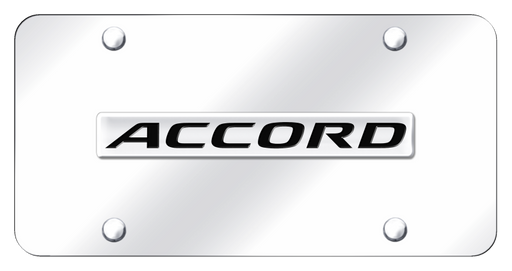 Honda Accord 3D Name Polished Stainless Steel License Plate