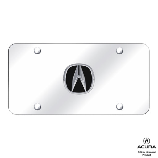 Acura 3D Logo Chrome License Plate Stainless