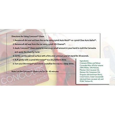 Zymol Concours Glaze 8 oz Handcrafted Wax Deep Gloss
