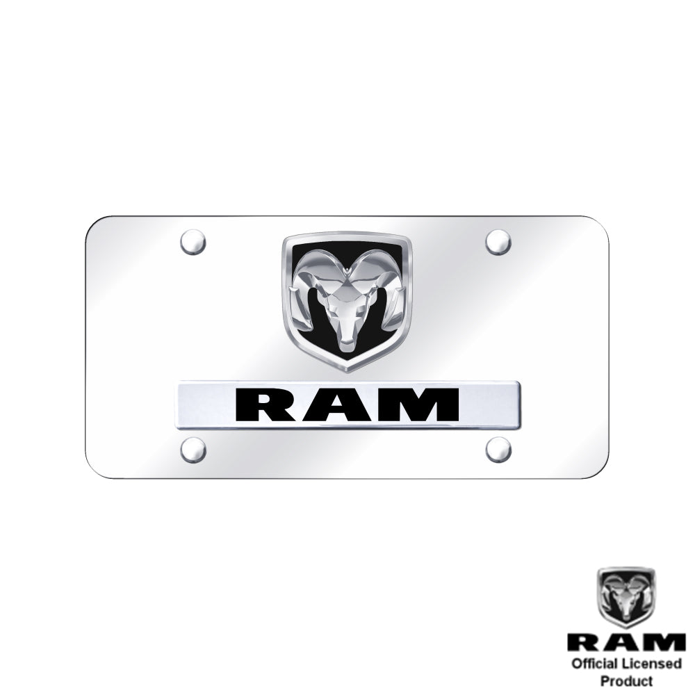Dodge Ram Dual Chrome on Chrome Plate License Frame
