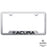 Acura Brushed Stainless Laser Etched Cut-Out License Plate Frame