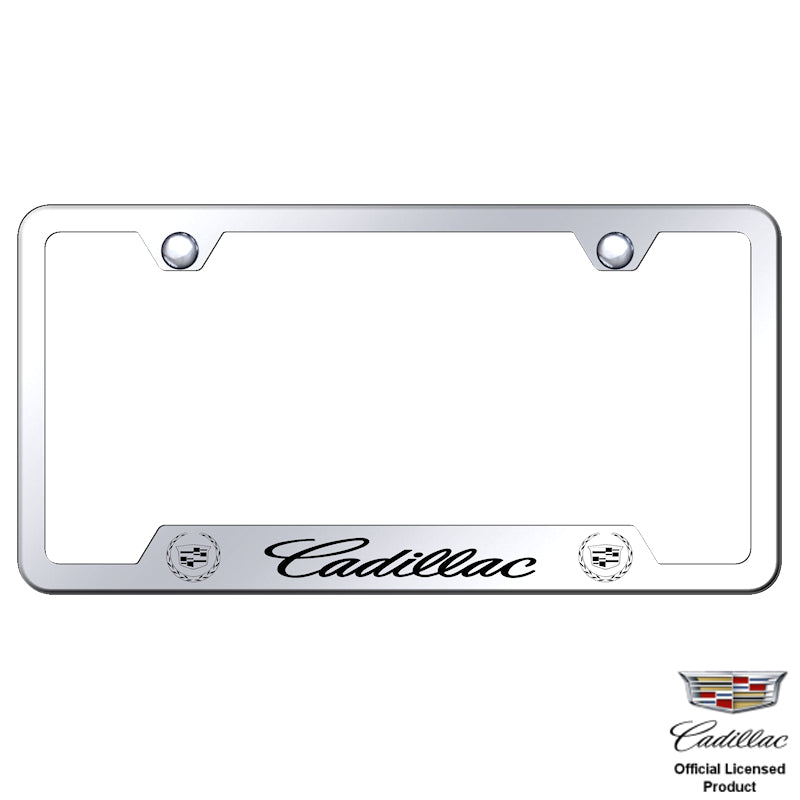 Au-Tomotive Gold Cadillac Laser Etched Cut-Out Frame – Mirrored