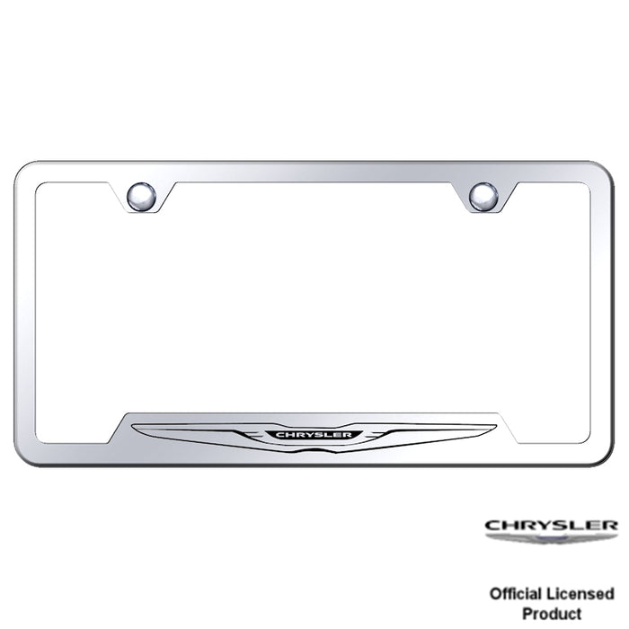 Chrysler Mirrored Chrome Laser Etched Cut-Out License Plate Frame