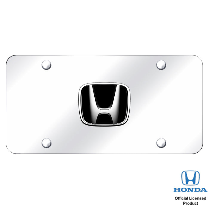 Au-Tomotive Gold Black Honda Front Plate Frame Mirror Stainless