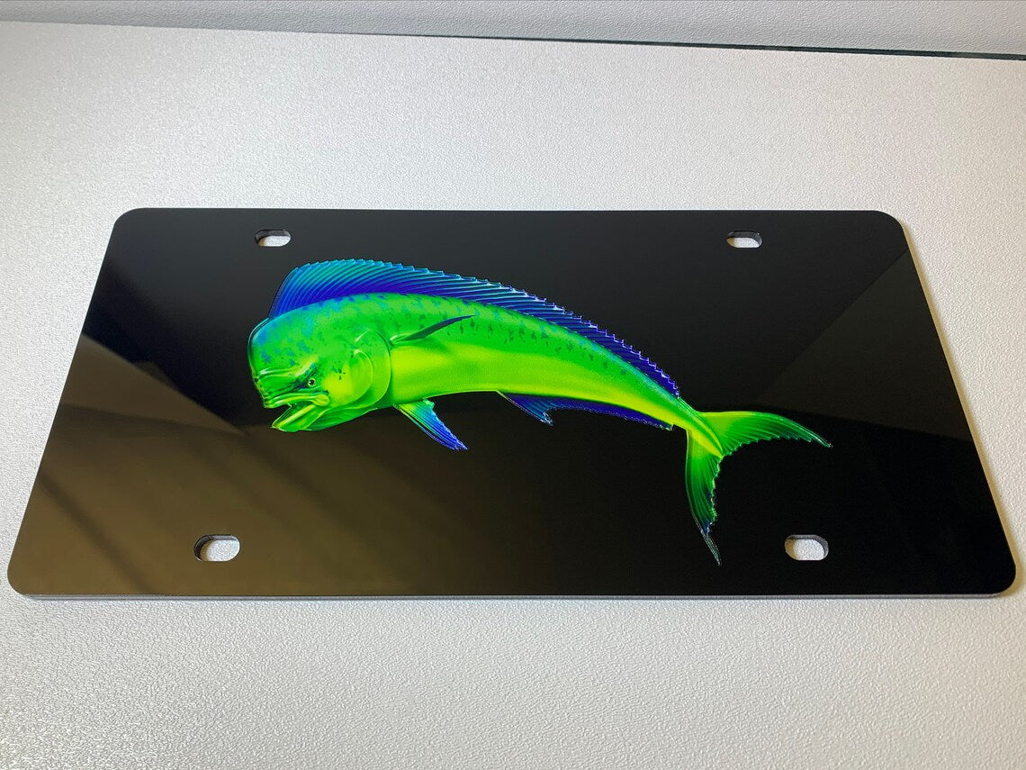 Mahi-Mahi License Plate Lazer-Tag made by Eurosport Daytona