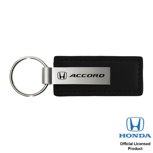 Honda Accord Black Leather Key Chain