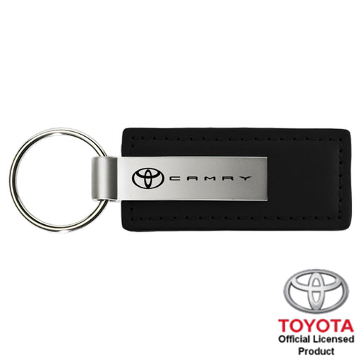 Camry Black Leather Key Fob Keychain