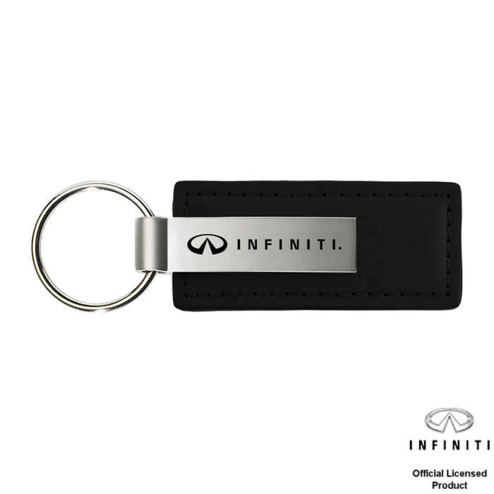 Infiniti Black Leather Key Chain