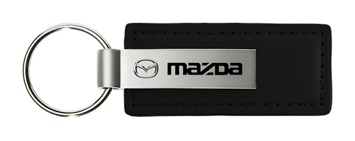 Mazda Black Leather Key Chain