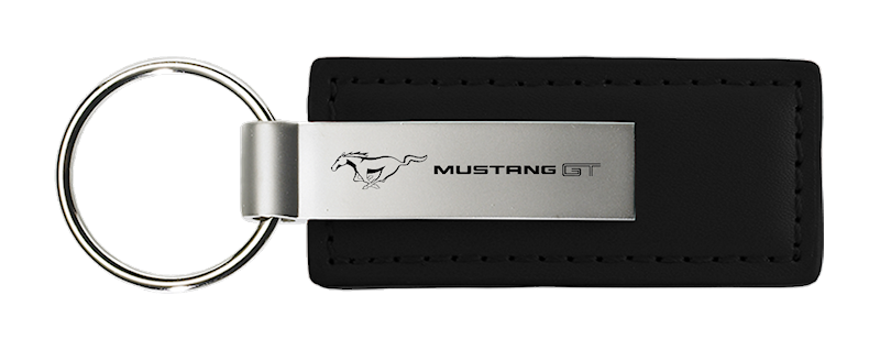 Ford Mustang GT Black Leather Key Chain