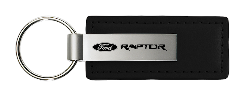 Ford Raptor Black Leather Key Chain