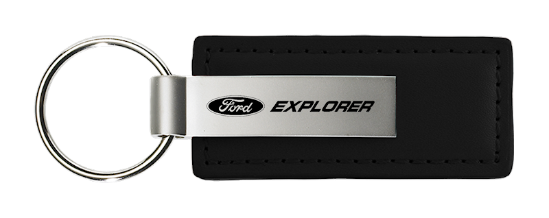 Ford Explorer Black Leather Key Chain