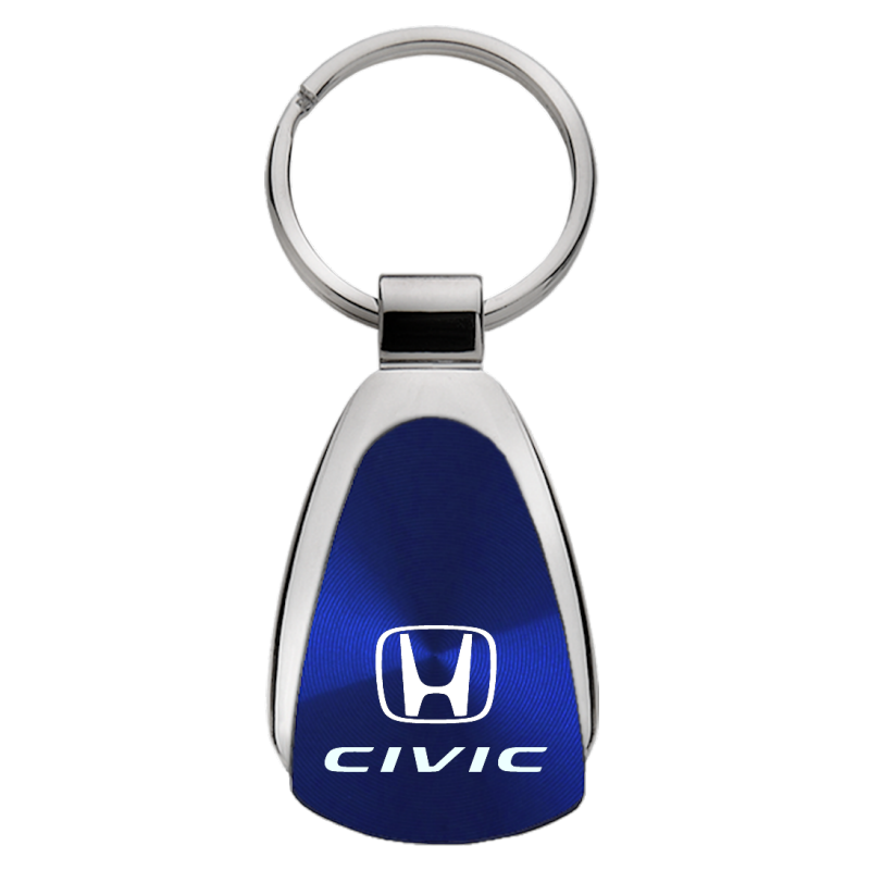 Honda Civic Blue Tear Drop Key Chain