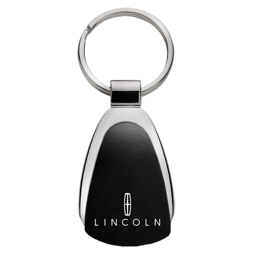 Lincoln  Black Teardrop Key Chain