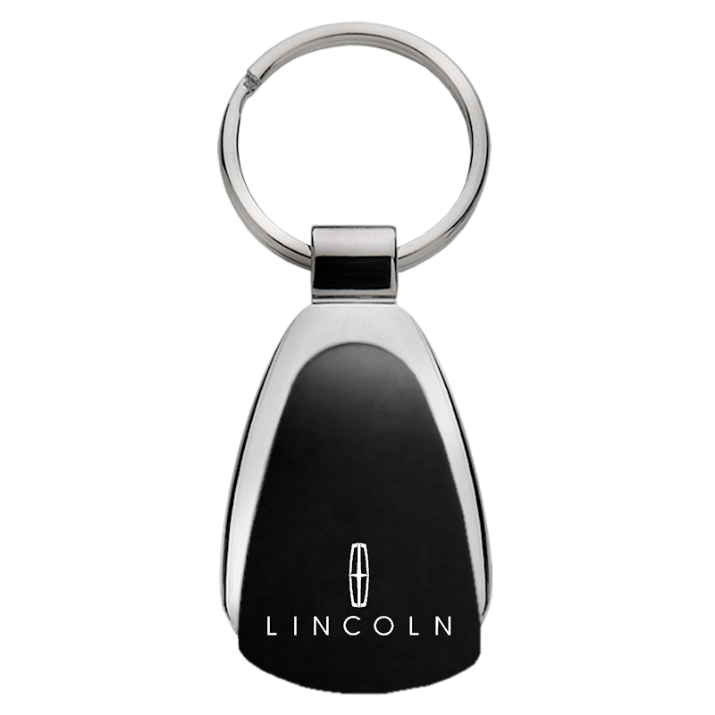 Lincoln  Black Teardrop Key Chain