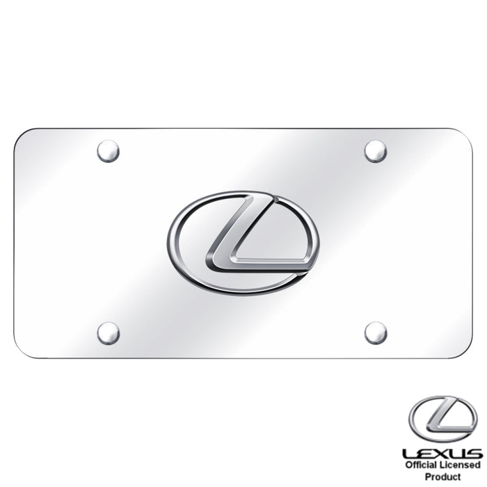 Lexus Logo Chrome on Chrome License Plate Frame