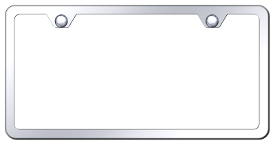 License Frame 2-Hole Slimline Frame-Mirror Polished Stainless for Auto Tag Frame Plate