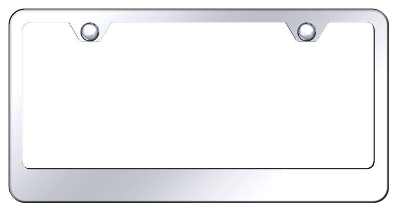 License Frame 2 Hole Wide Bottom Frame-Mirror Polished Stainless Steel Car Auto Frame Plate