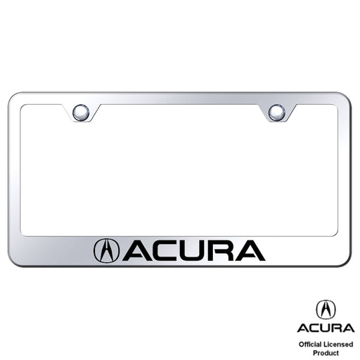 Acura Mirrored Chrome Laser Etched License Plate Frame