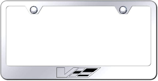 Cadillac Brushed Stainless Laser Etched License Plate Frame