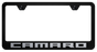 Chevrolet Camaro Black Stainless Steel Laser Etched License Plate Frame