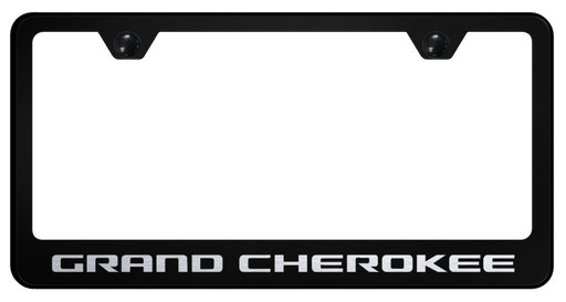 Jeep Grand Cherokee Black Stainless Steel Laser Etched License Plate Frame