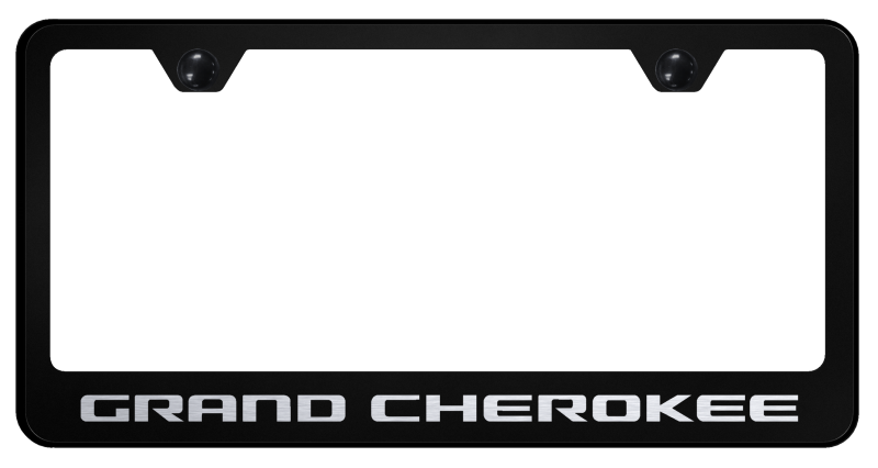 Au-Tomotive Gold Grand Cherokee Laser Etched Frame – Black