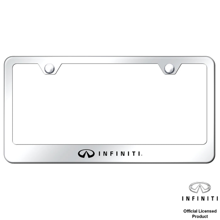 Infiniti Mirrored Chrome Laser Etched License Plate Frame