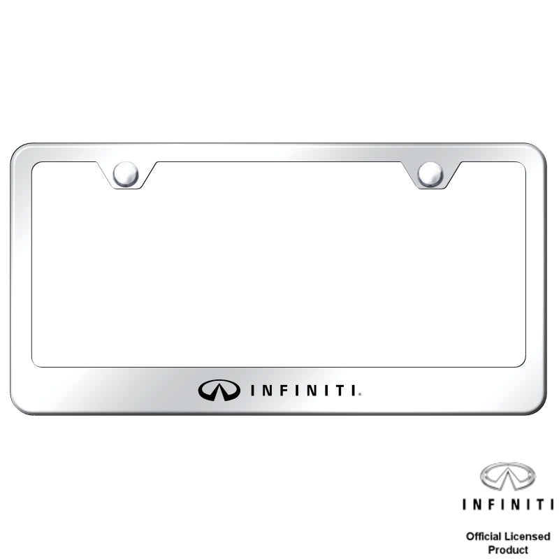 Infiniti Mirrored Chrome Laser Etched License Plate Frame