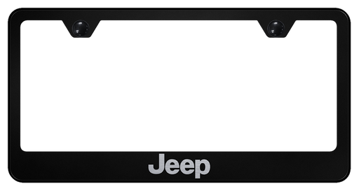 Jeep Black Stainless Steel Laser Etched License Plate Frame