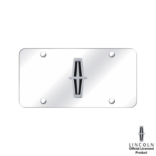 Lincoln Chrome/Black Logo on Chrome License Plate Frame