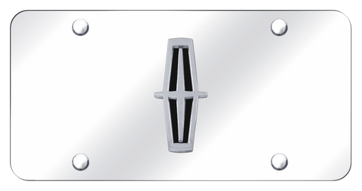 Lincoln Chrome/Black Logo on Chrome License Plate Frame